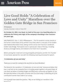 American Press - Live Good's Celebration of Love and Unity Marathon