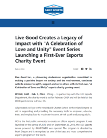 Daily Sports Club, Esports Charity Event Article