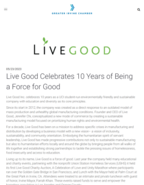Greater Irvine Chamber Article