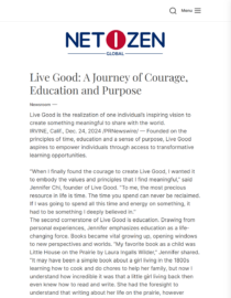 Netizen Global, A Journey of Courage, Education and Purpose Article