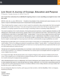The Orange Leader, A Journey of Courage, Education and Purpose Article